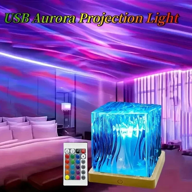 16-Color Aurora & Water Ripple Night Light - My Store